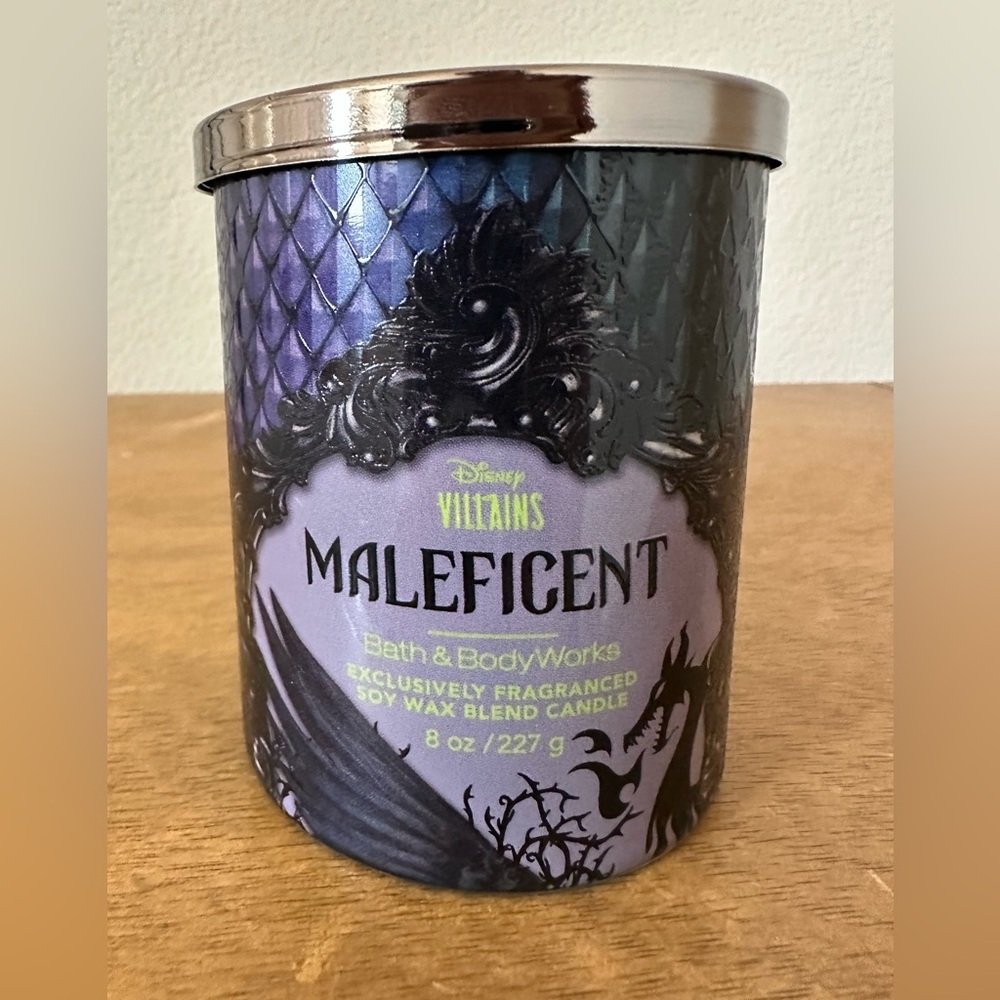 NEW bath and body works Disney Villains Maleficent single wick Candle NEW
